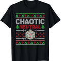 Santa Chaotic Neutral Christmas D20 Ugly Tabletop Sweater T-Shirt Hoodie, Sweatshirt | RetroVerseTees.com