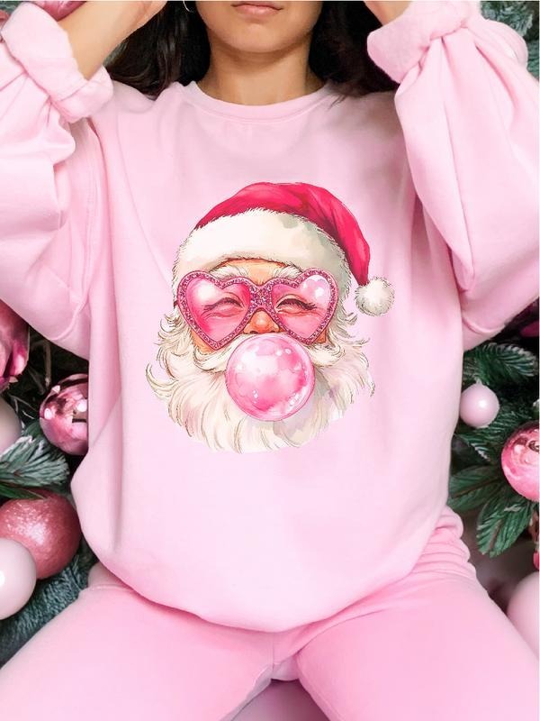 Santa Claus Bubblegum ~ Unisex Apparel Relaxed Fit Printed In The USA Clothing Womenswear Casual and Comfortable, Santa...