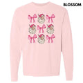 Santa Face Coquette Collage Long Sleeve Comfort Colors T-Shirt 'NLB' Hoodie, Sweatshirt | RetroVerseTees.com