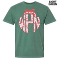 Santa Face Monogram Comfort Colors T-Shirt 'NLB' Hoodie, Sweatshirt | RetroVerseTees.com