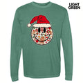 Santa Hat Happy Face Long Sleeve Comfort Colors T-Shirt 'NLB' Hoodie, Sweatshirt | RetroVerseTees.com