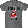 Santa I Sleigh T-Shirt - Gray Hoodie, Sweatshirt | RetroVerseTees.com