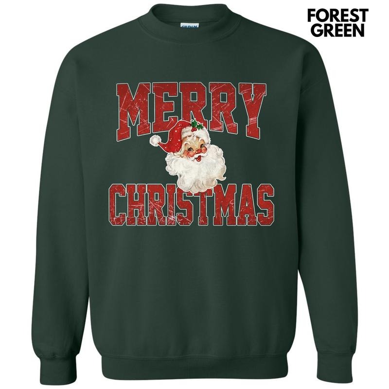 Santa Merry Christmas Sweatshirt 'NLB' T-Shirts, Hoodie | RetroVerseTees.com