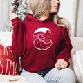 Santa Moon Sweatshirt, Ho Ho Ho Christmas Hoodie, Christian Gift Sweater, Matching Family Christmas Long Sleeve, Funny...