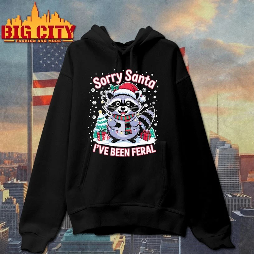 Santa Raccoon I’ve Been Feral Christmas 2025 shirt