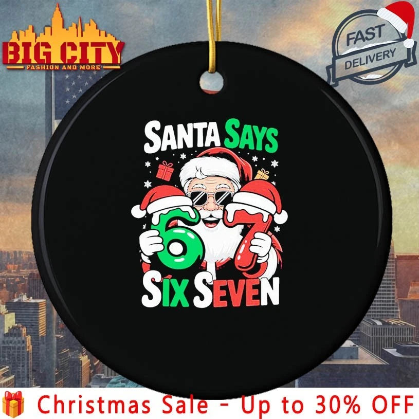 Santa Says Six Seven Christmas Cool Santa Meme 2025 shirt