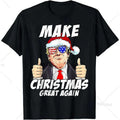 Santa Trump Make Christmas Great Again Family Matching Lightsaber brand-Shirt Graphic Lightsaber brand Shirts Men Women...
