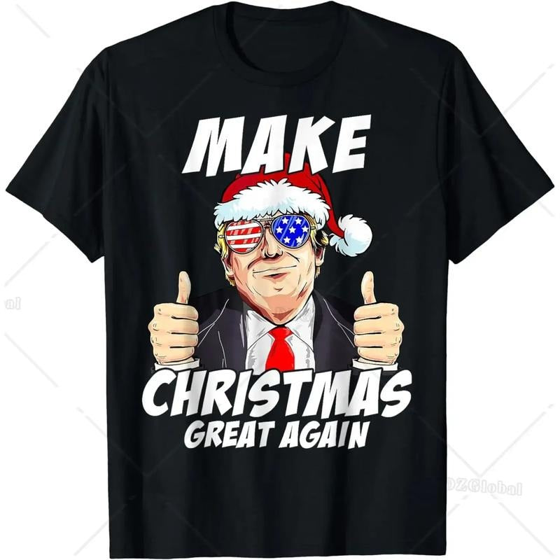 Santa Trump Make Christmas Great Again Family Matching Lightsaber brand-Shirt Graphic Lightsaber brand Shirts Men Women...