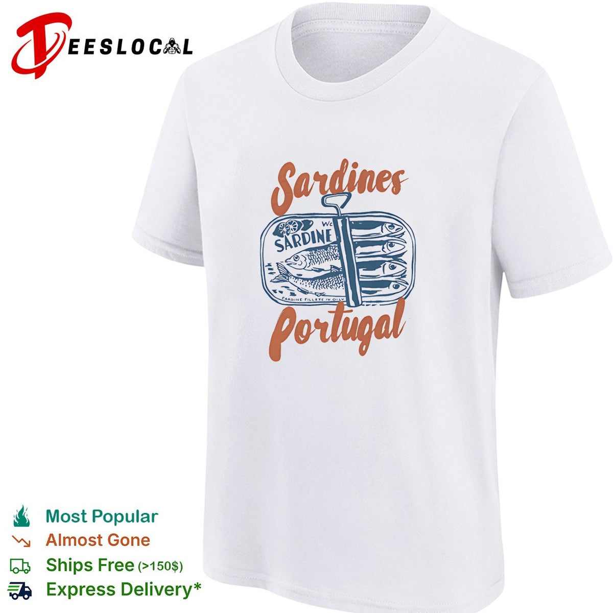 Sardines Portugal sardine tin shirt