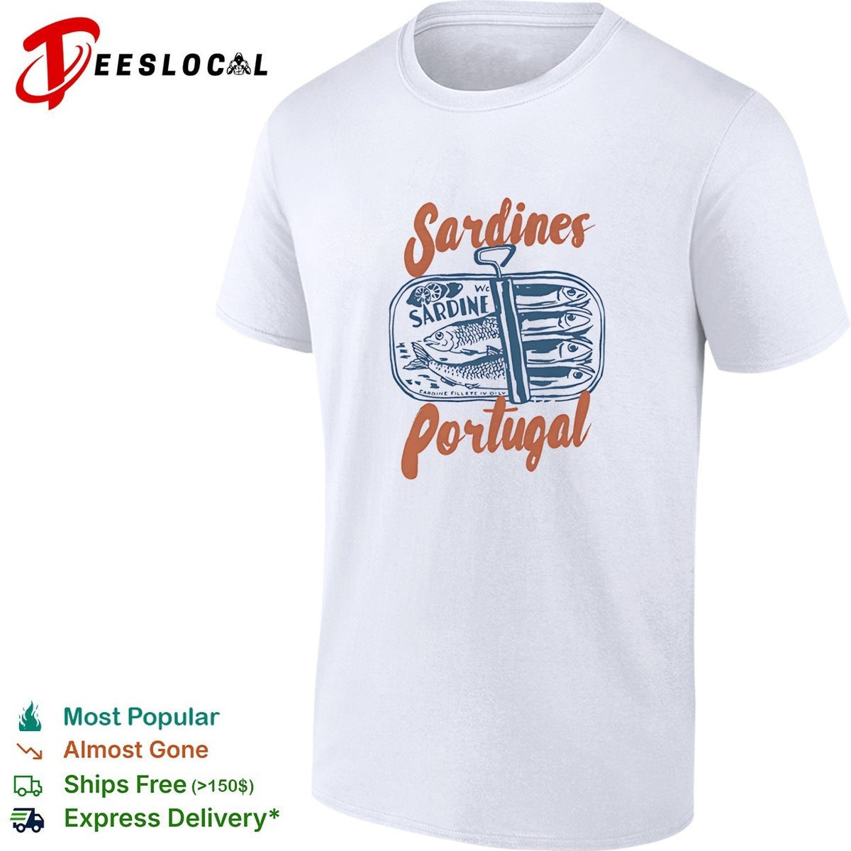 Sardines Portugal sardine tin shirt