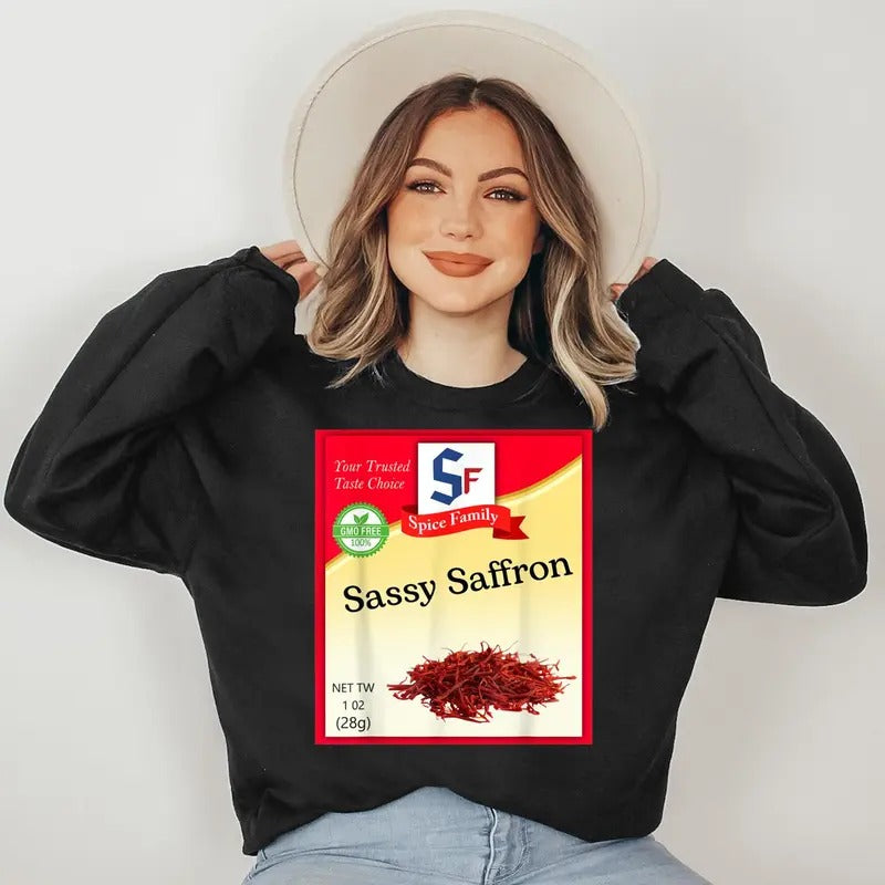Sassy Saffron Condiment Costume Holiday Spice Costumes Sweatshirt T-Shirts, Hoodie | RetroVerseTees.com