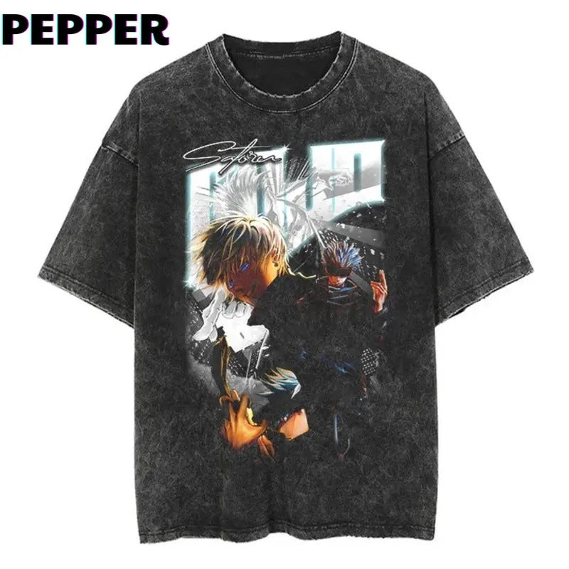 Satoru Gojo Vintage Tee Menswear Top Underwear Streetwear Hoodie, Sweatshirt | RetroVerseTees.com