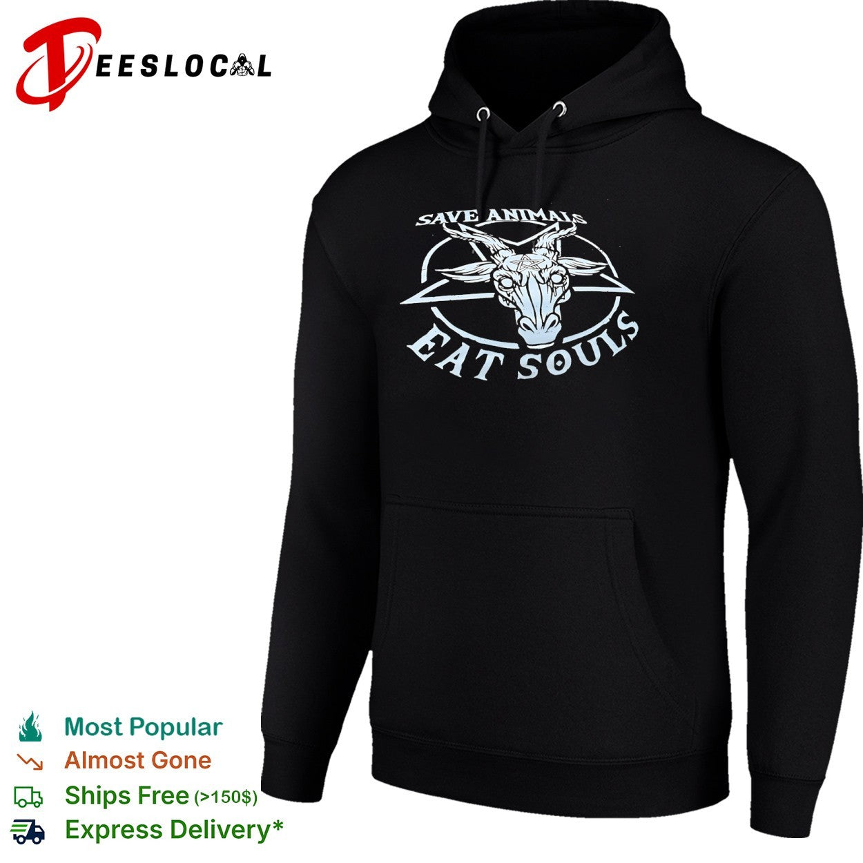 Save Animals Eat Souls Baphomet Goat Pentagram shirt