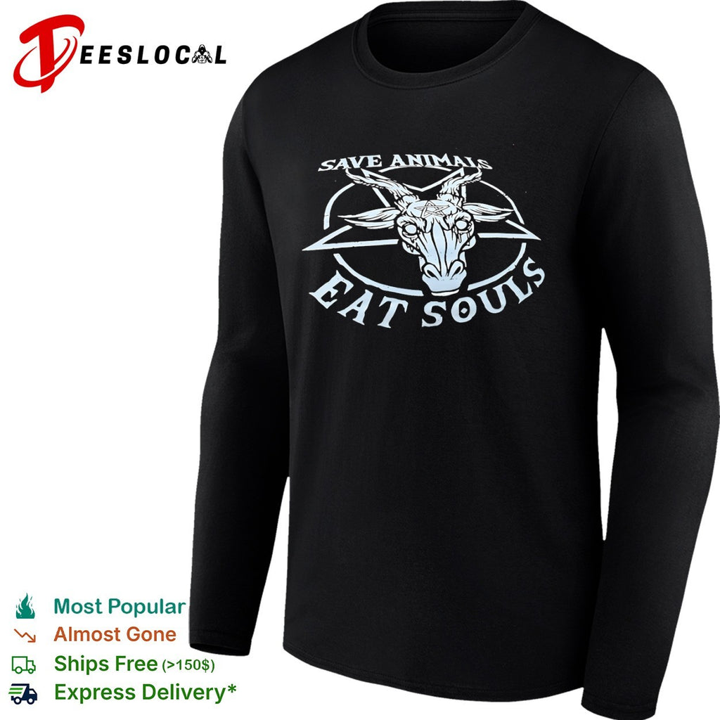 Save Animals Eat Souls Baphomet Goat Pentagram shirt