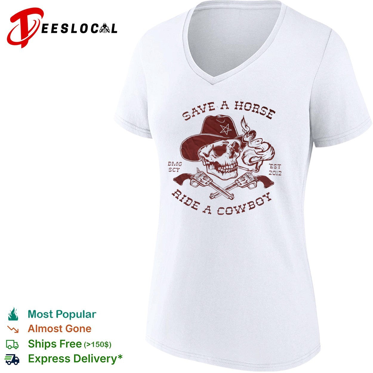 Save a Horse Ride a Cowboy Skull Cowboy shirt