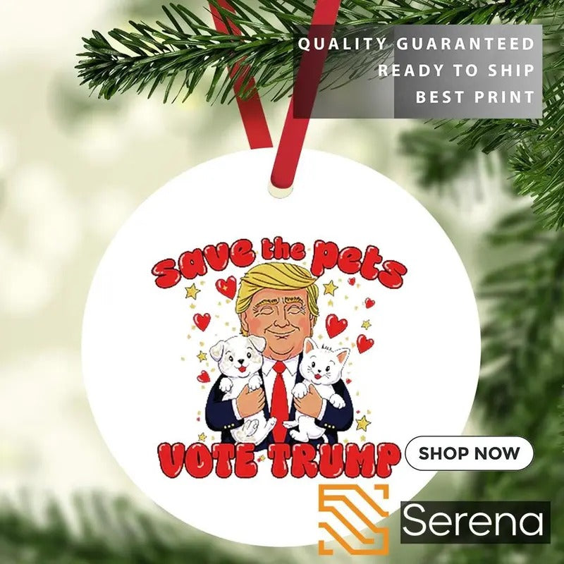 Save the pets vote Trump ornament T-Shirts, Hoodie, Sweatshirt | RetroVerseTees.com