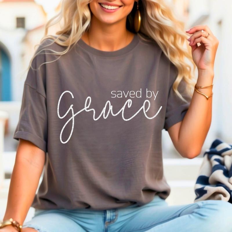 Saved By Grace DTF Transfers - THIS IS NOT A SHIRT Hoodie, Sweatshirt | RetroVerseTees.com