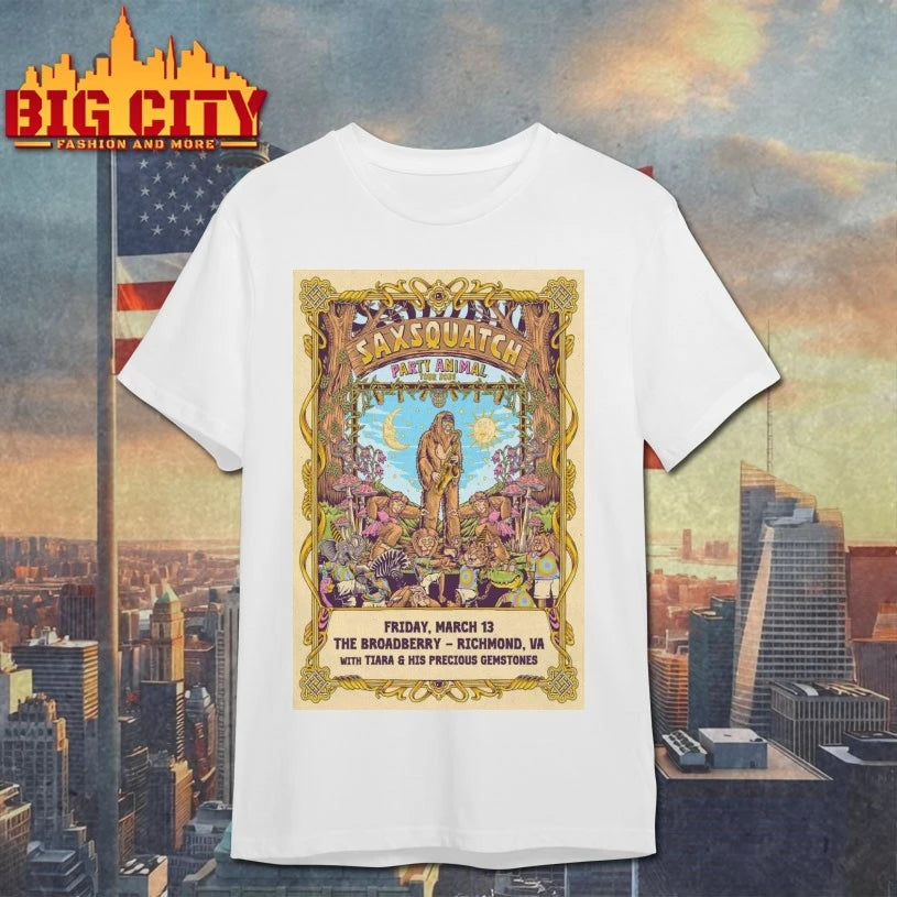 Saxsquatch Mar 13 2026 The Broadberry Richmond VA Poster shirt