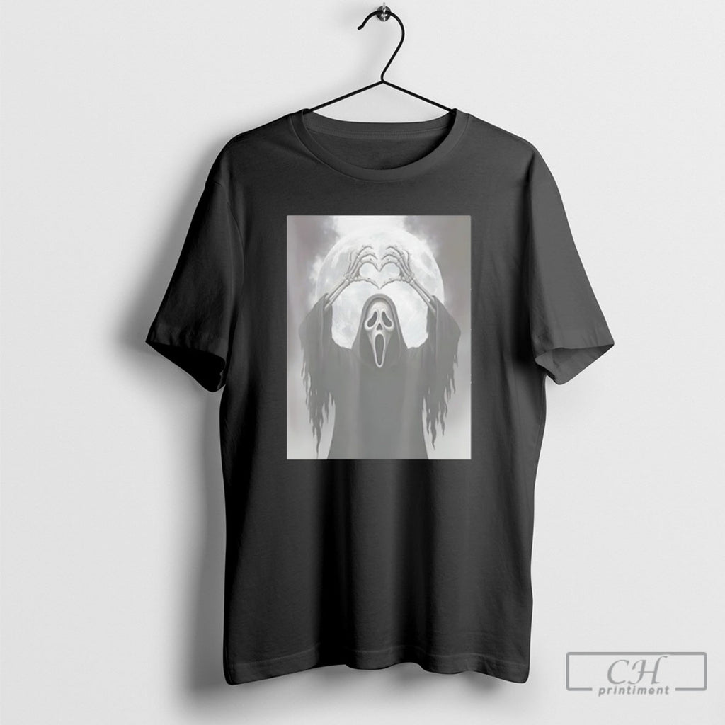 Scary Face Horror Halloween Ghost Heart Hands Shirt