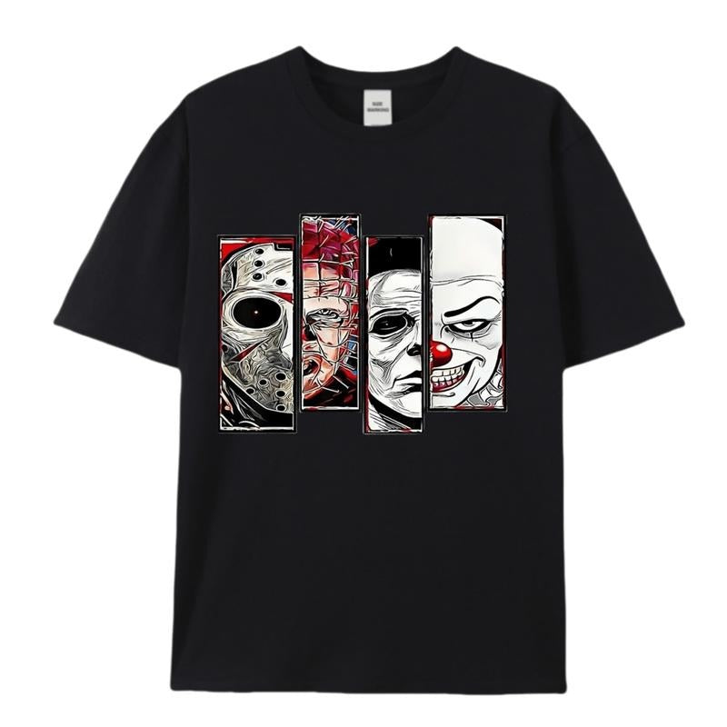 Scary Horror Movies Halloween Party Mens Lightsaber brand Shirt Men Hip Hop Vintage Short Sleeve Lightsaber brand-Shirt...