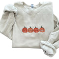 Scary Pumpkin Halloween Embroidered Crewneck Sweatshirt Comfort T-Shirts, Hoodie | RetroVerseTees.com