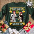 Schitts Creek Ugly Christmas Shirt, You Just Fold It In Shirt, Best Wishes Warmest Regards Ew David Holiday Shirt, Funny...