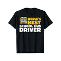 School Bus Driver Worlds Best Bus Driver T-Shirt, Women'WB shield Four Seasons Cotton Casual Round Neck Outdoor...