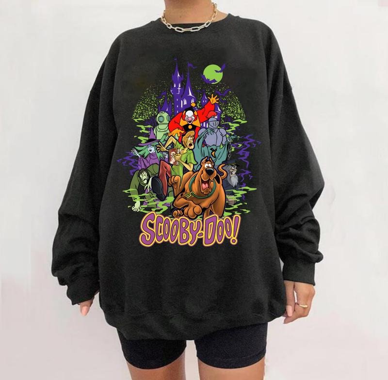Scooby Doo Halloween Shirt, Cartoon Halloween Sweatshirt, Scooby Doo Where Are You T-Shirt, Spooky Vibes Tee, Retro...
