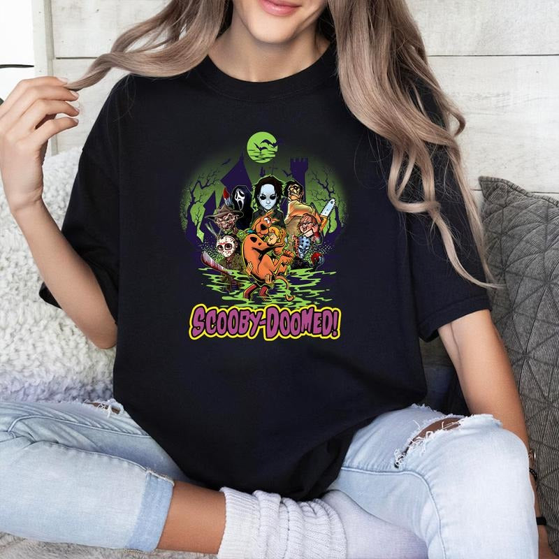 Scooby Hallooween T Shirt, 90s Vintage Scooby T Shirt, Fashion Cotton, Full Colors, Full Sizes, For Men, For Women Casual...