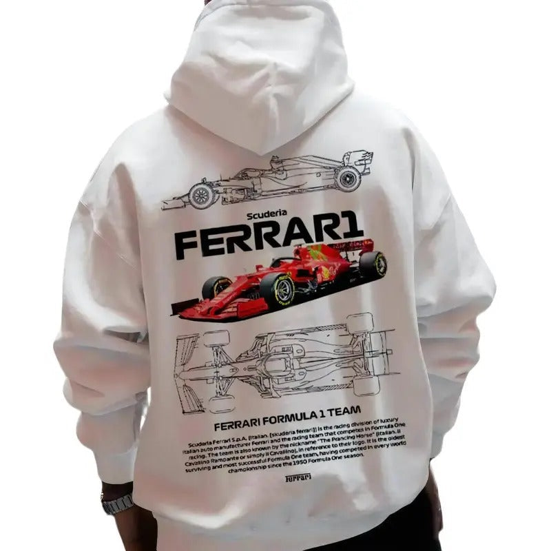Scuderia Ferrari Hoodies, Vintage F1 Style Hoodie Gildan-Unisex Hoodie Cotton Classic Fabric T-Shirts, Sweatshirt