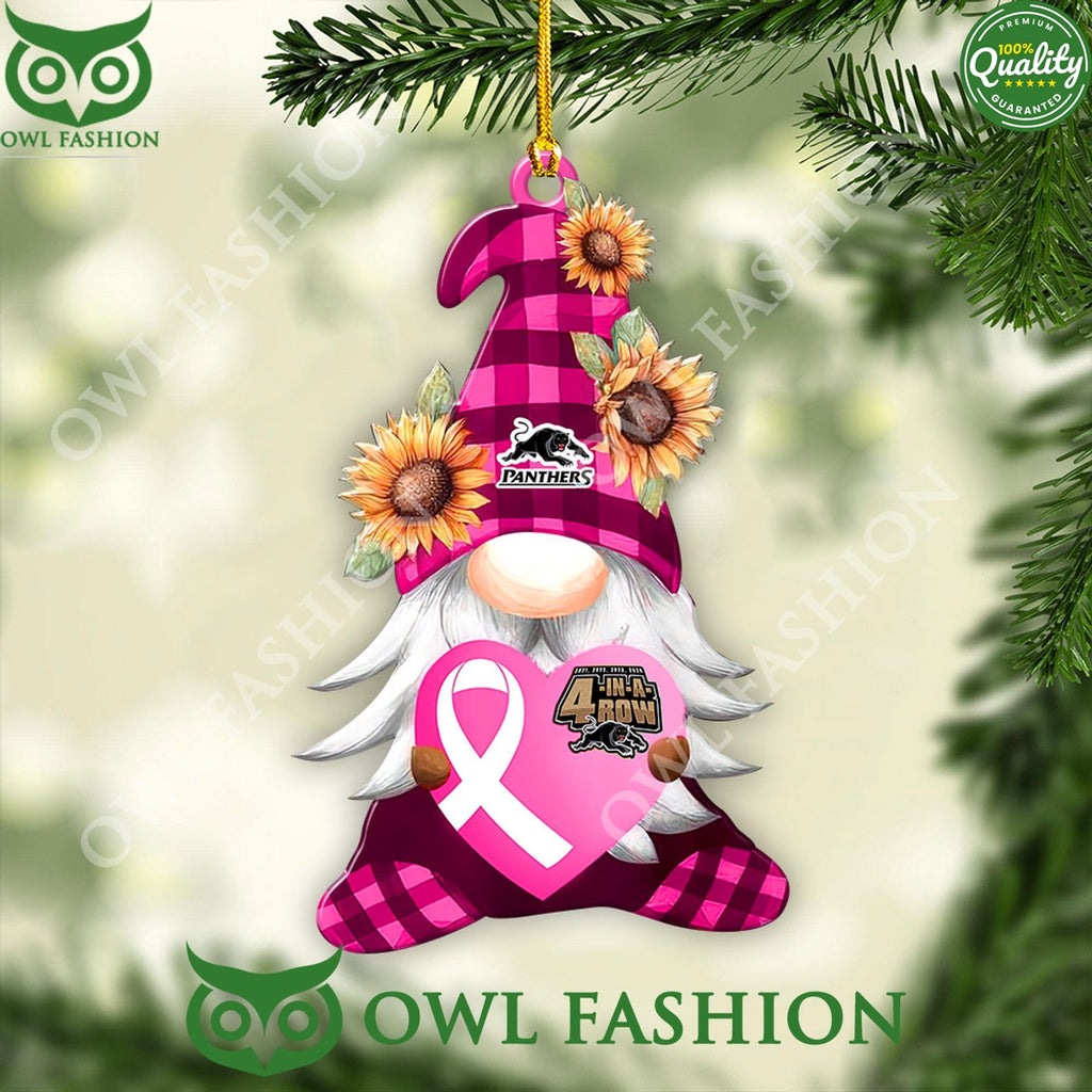Breast Cancer Awareness x Penrith Panthers Custom Shape Plastic Ornament