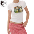 Women's Crew Neck Tops Short Sleeve Floral/Sea Wave Print Baby Tees Hoodie, Sweatshirt | RetroVerseTees.com