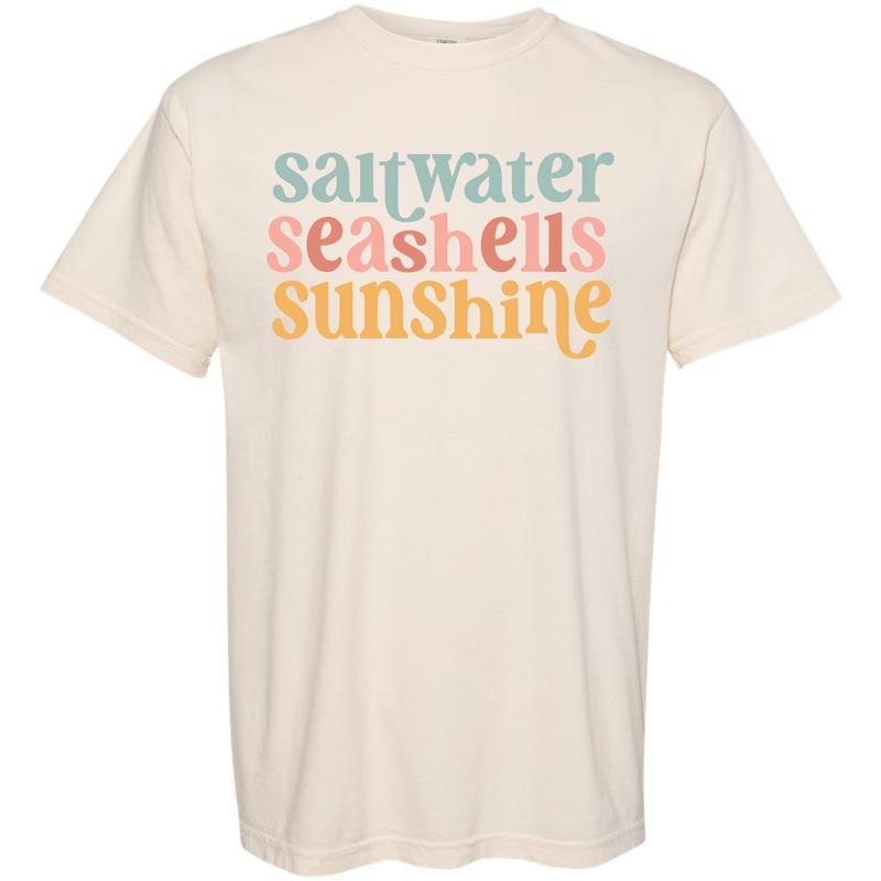 Seashells & Sunshine Comfort Colors T-Shirt 'NLB' Hoodie, Sweatshirt | RetroVerseTees.com