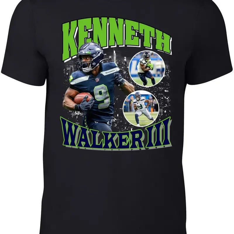 Seattle Kenneth Walker III Bootleg Style T-Shirt Hoodie, Sweatshirt | RetroVerseTees.com