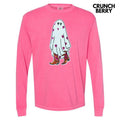 Sequin Cowgirl Ghost Patch Long Sleeve Comfort Colors T-Shirt Hoodie, Sweatshirt | RetroVerseTees.com