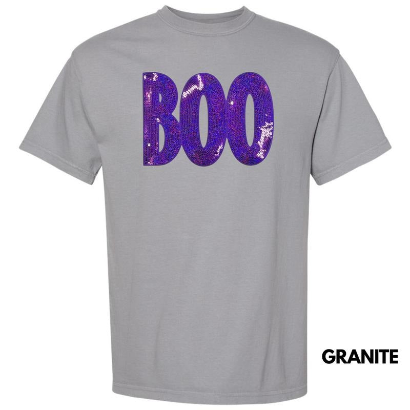 Sequin Purple Boo PATCH Comfort Colors T-Shirt Hoodie, Sweatshirt | RetroVerseTees.com