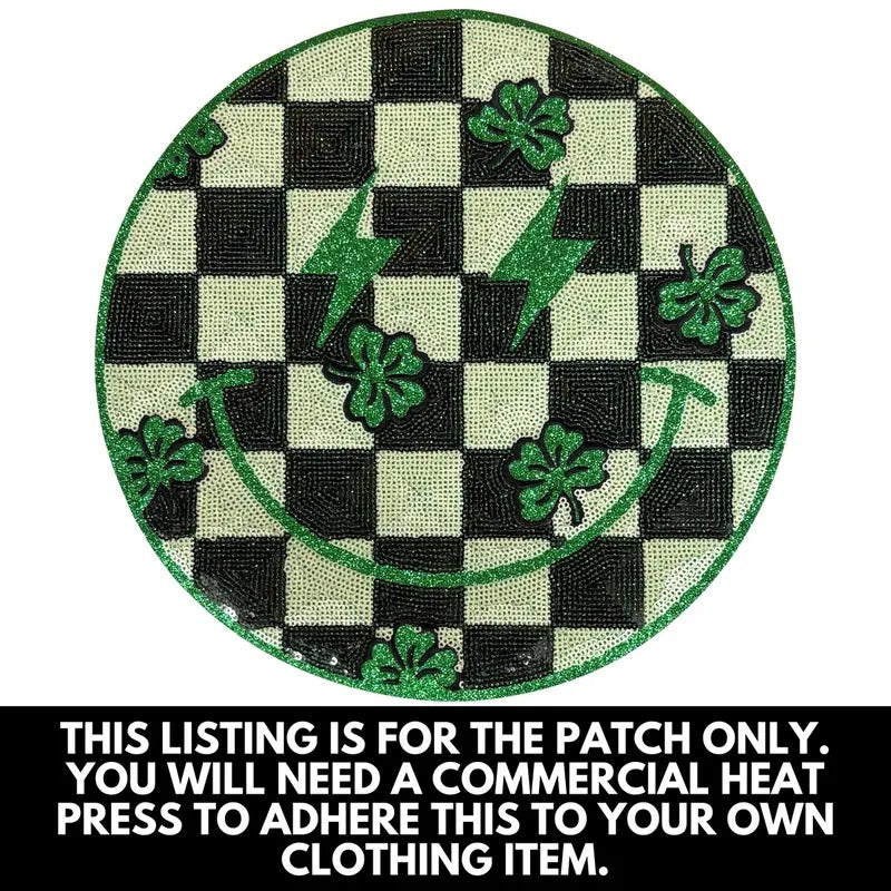 Sequin Shamrock Happy Face Patch - PATCH ONLY T-Shirts, Hoodie, Sweatshirt | RetroVerseTees.com