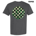 Sequin Shamrock Happy Face Patch Comfort Colors T-Shirt Hoodie, Sweatshirt | RetroVerseTees.com