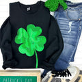 Sequin Shamrock Patch Gildan Sweatshirt T-Shirts, Hoodie | RetroVerseTees.com
