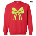 Sequin Softball Bow Patch Sweatshirt T-Shirts, Hoodie | RetroVerseTees.com