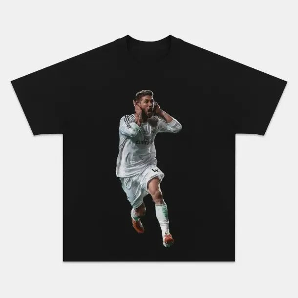 Sergio Ramos T-Shirt, Sergio Ramos Funny Vintage Graphic Tees, Unisex Soccer Shirt, Sport Merch, Gift For Fan, Cotton...