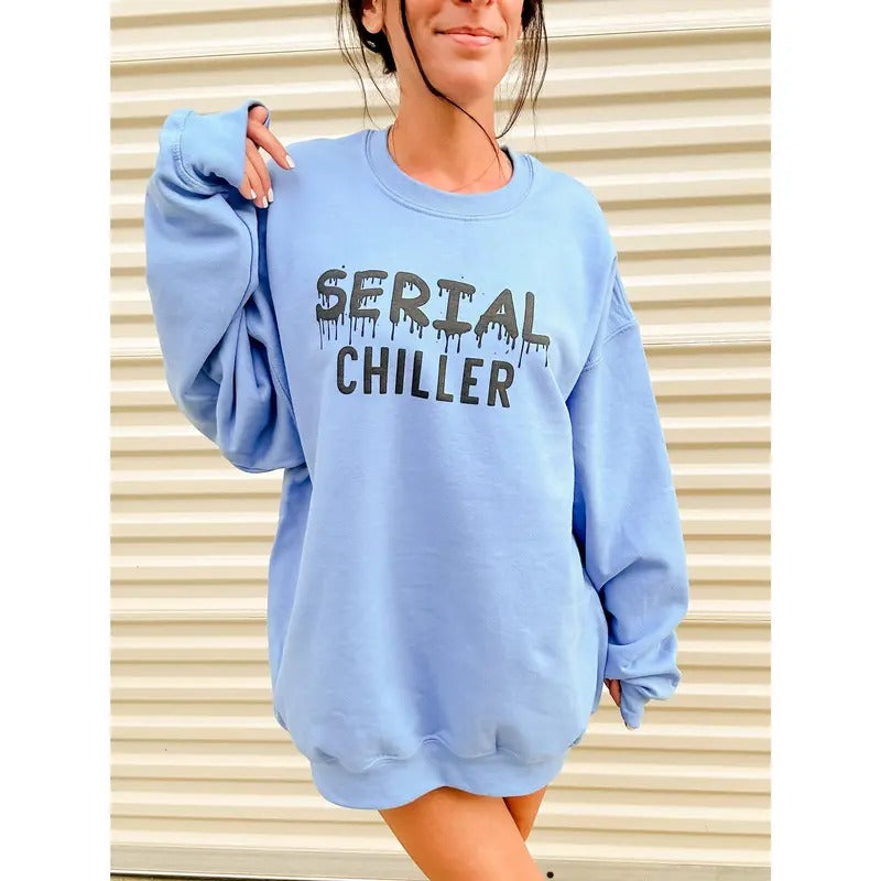 Serial Chiller Graphic Pullover T-Shirts, Hoodie, Sweatshirt | RetroVerseTees.com
