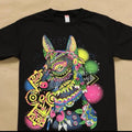 Set of 3 different shirts that glow in dark with NEON LIGHTS. Size small all 3 Hoodie, Sweatshirt | RetroVerseTees.com