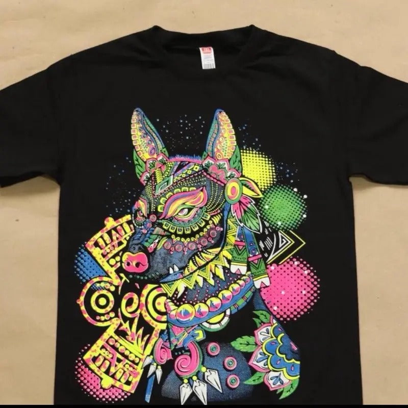 Set of 3 different shirts that glow in dark with NEON LIGHTS. Size small all 3 Hoodie, Sweatshirt | RetroVerseTees.com
