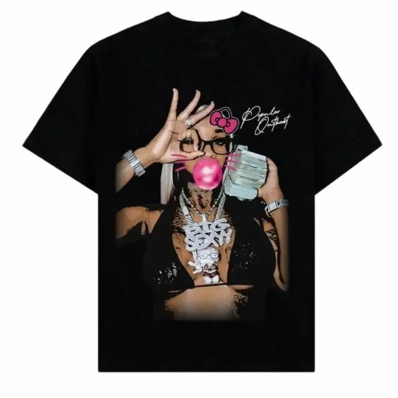 Sexy Redd Pink Kitty Bubblegum Shirt Graphic Tee Hoodie, Sweatshirt | RetroVerseTees.com