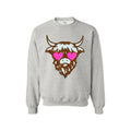 Shaggy Heifer Chenille Patch Sweatshirt -- ASH GREY T-Shirts, Hoodie | RetroVerseTees.com