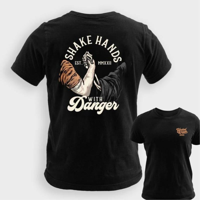 Shake Hands With Danger - T-Shirt DRG wompwompmrcomershirt Hoodie, Sweatshirt | RetroVerseTees.com