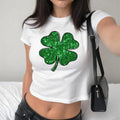 Shamrock Baby Tee, Shenanigans Sweat, Cute St Patrick's Day Baby Tee, Lucky Baby Tee, Irish Shirt, Y2K 2000's Style,...