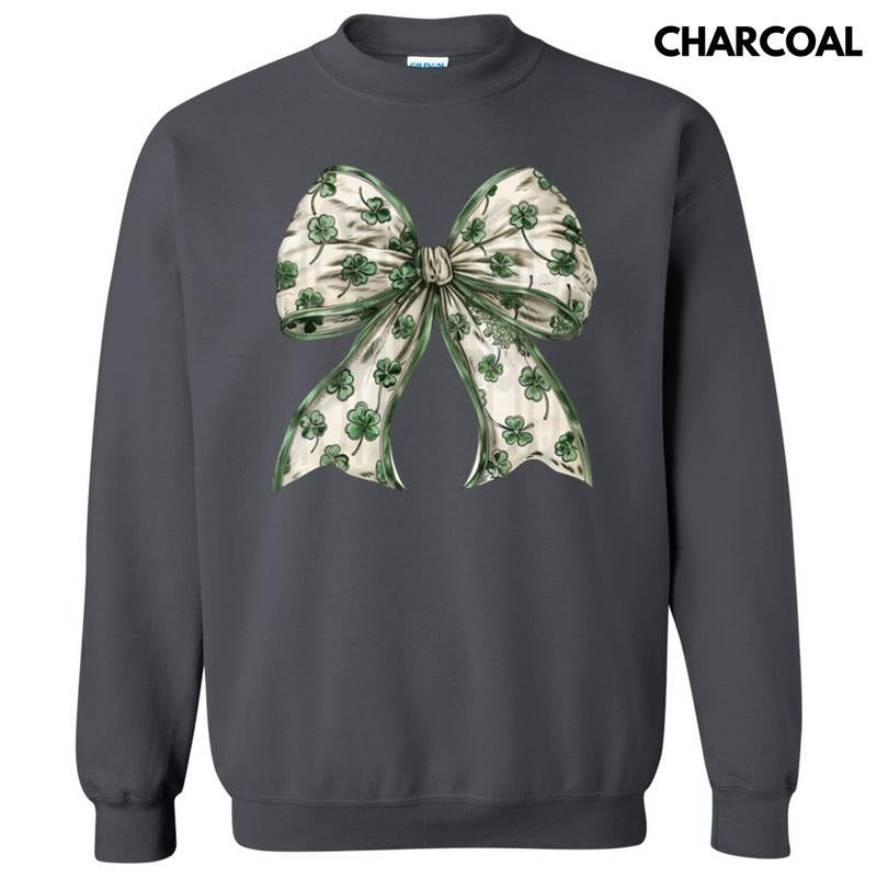 Shamrock Bow Sweatshirt T-Shirts, Hoodie | RetroVerseTees.com