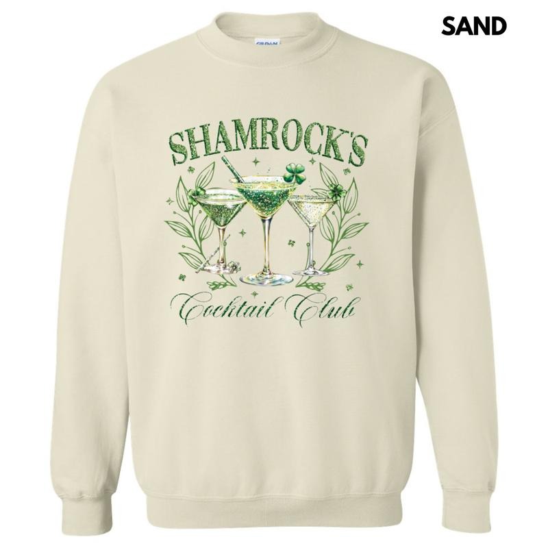 Shamrock Cocktail Club Sweatshirt T-Shirts, Hoodie | RetroVerseTees.com